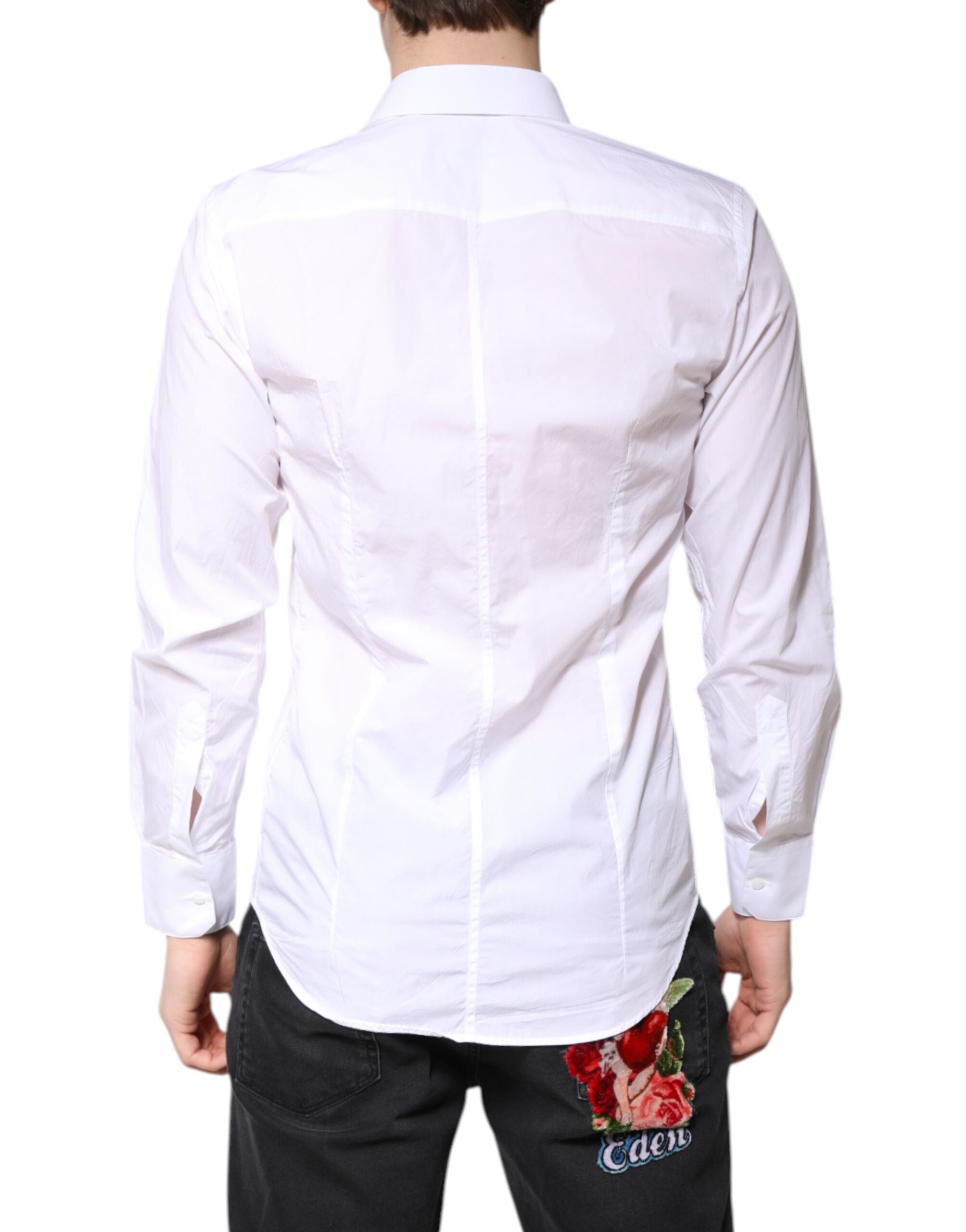Dolce & Gabbana White MARTINI Cotton Shirt for Men